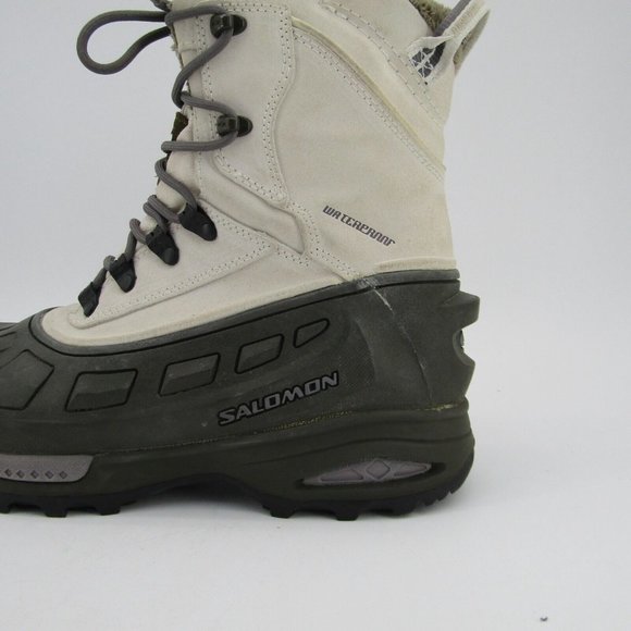 Salomon Thinsulate Winter Snow Boots Beige Women's Size 8.5 Waterproof EUC - Picture 3 of 11